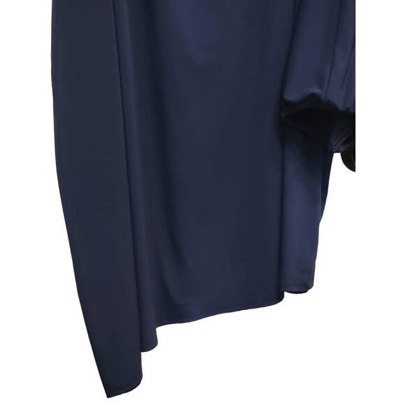 Lane Bryant Hi Low Polyester Shirt Royal Blue Blouse Plus Size 26/28 - Picture 2 of 7